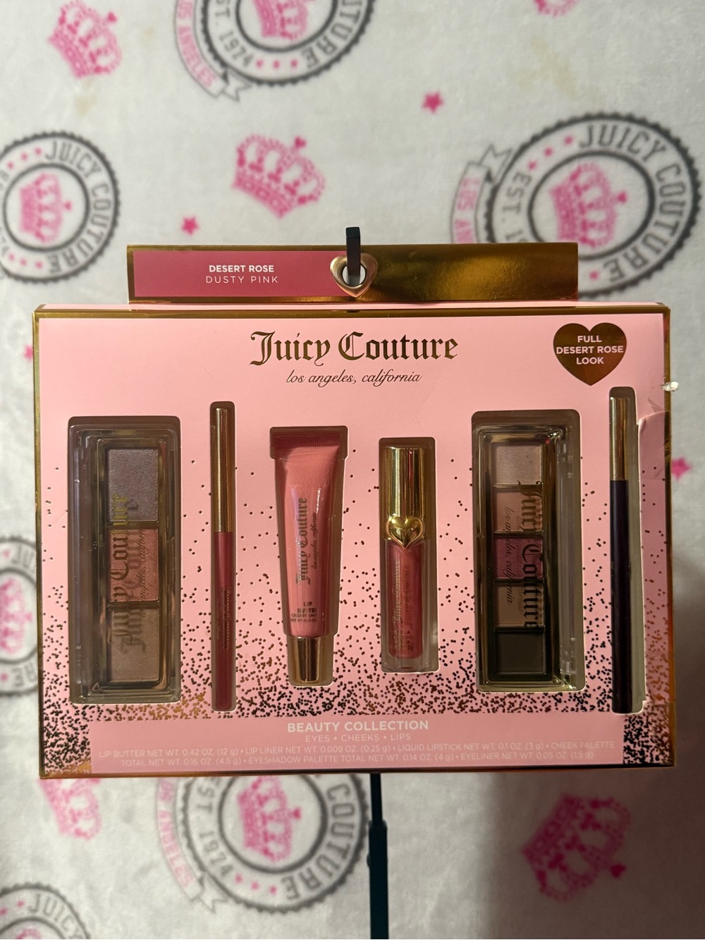 Juicy Couture Desert Rose Eyeshadow & Lip Beauty Set - Dusty Pink